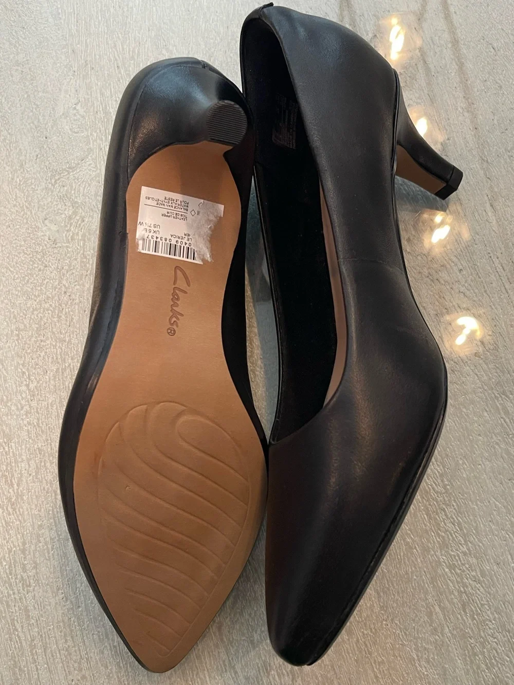 NWT Clarks Collection Le Jerica Black Leather Pumps – Women’s 7.5W